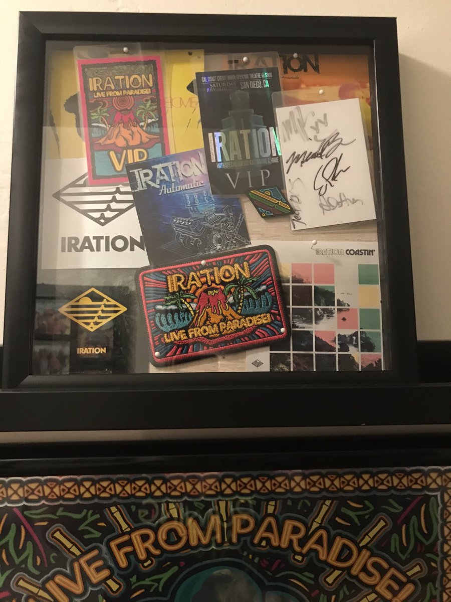 lckellam's tweet photo. I don’t know why I didn’t think of this years ago! My @Iration wall! A pic from every show I’ve been too - more items to add when my merch order shows up but for now I’m stoked! #Irator #IRATIONOVEREVERYTHING https://t.co/AqXjSKQmDU