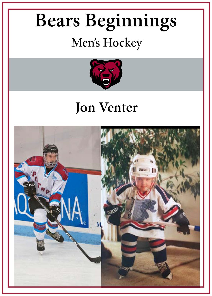PotsdamBears's tweet photo. Jon Venter of the men's hockey team's #BearsBeginnings #PotsdamBears #PotsdamHockey https://t.co/x0dMZnGmZS