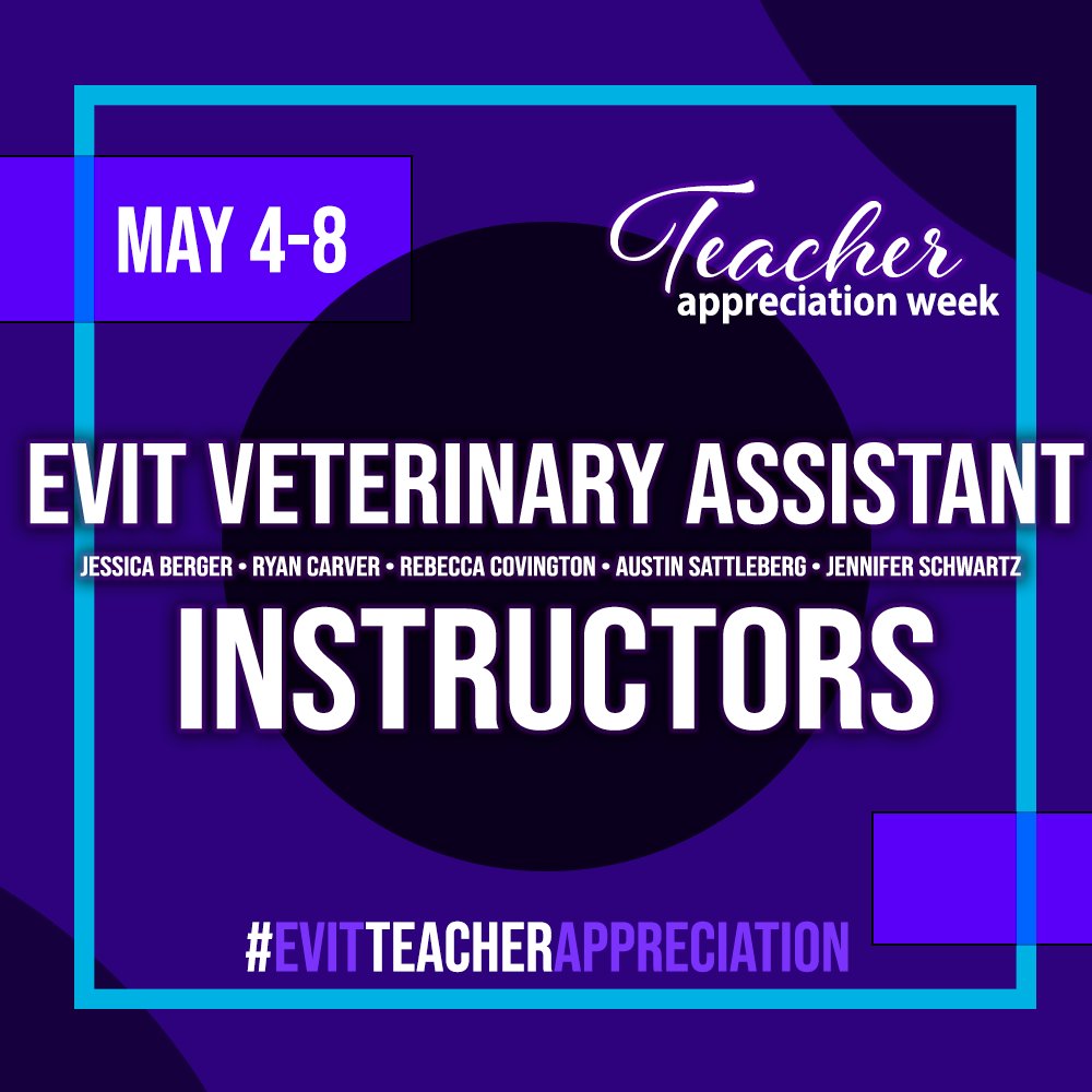 Thank you, #EVIT #Veterinary Assistant instructors! 

Breanne wrote: "They are all so supportive and helpful whenever I need them. They do amazing things for their students. We have such an amazing team. I am so proud of all of them."

#EVITTeacherAppreciation #ThankATeacher