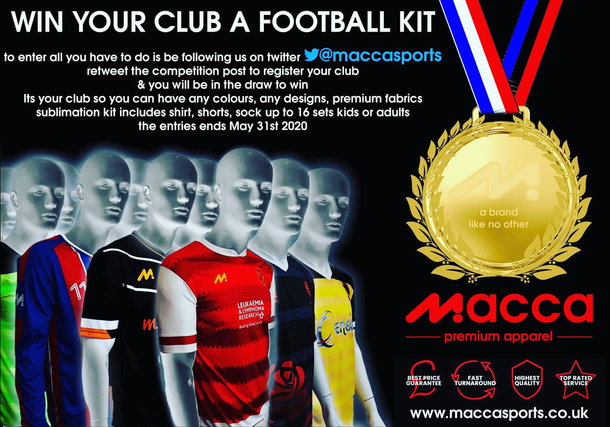 MOTIQSPORTS's tweet photo. If you follow us and retweet you'll automatically be registered to win your club a FREE custom kit https://t.co/hLYKFCrqNS