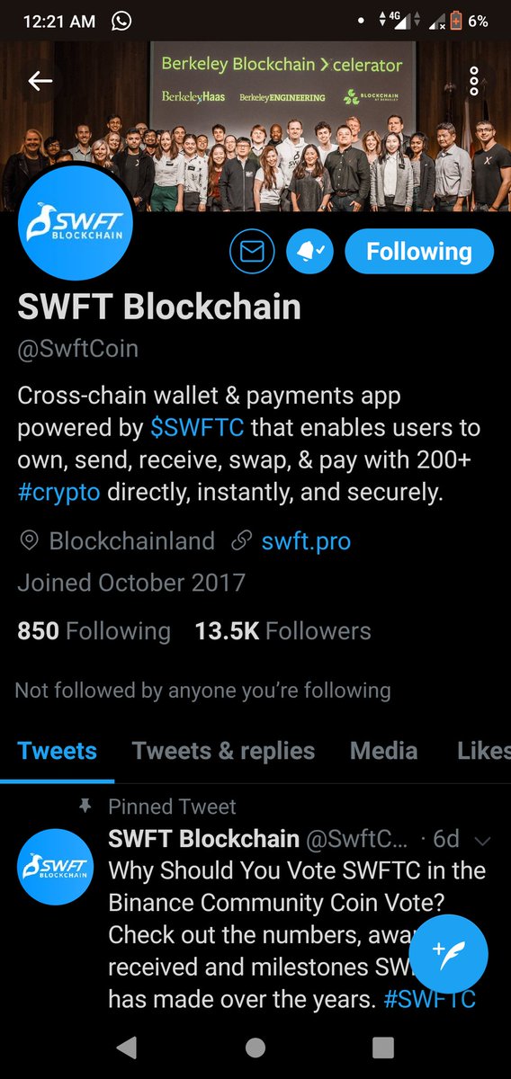 Dharani170501's tweet photo. @binance @Chromia @SwftCoin #VoteSWFTC 
Done https://t.co/iVbinx5CBv