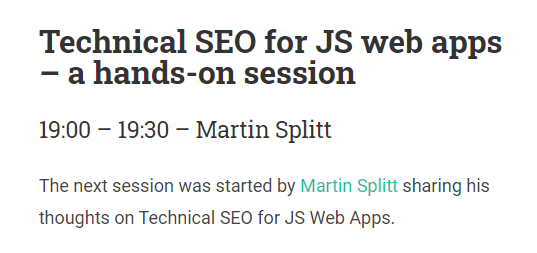 im_suhas_01's tweet photo. The next session by @g33konaut sharing his thoughts on Technical SEO for JS web apps.
https://t.co/ATBM8cL6kM
#jsvidcon #jsvidcon2020 https://t.co/05OEnXzE0V