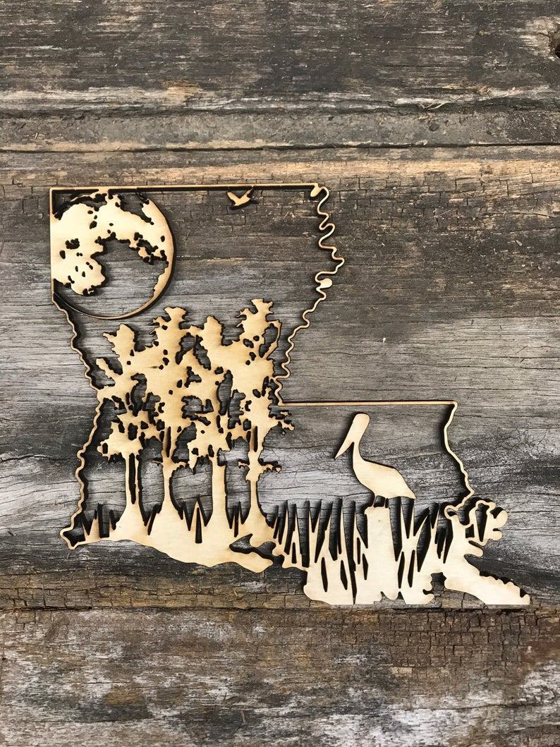 Louisiana Swamp Scene wall art available in metal or wood  wowzaart.com  #Louisiana #LouisianaSwamp #WallArt #WoodArt #MetalArt
