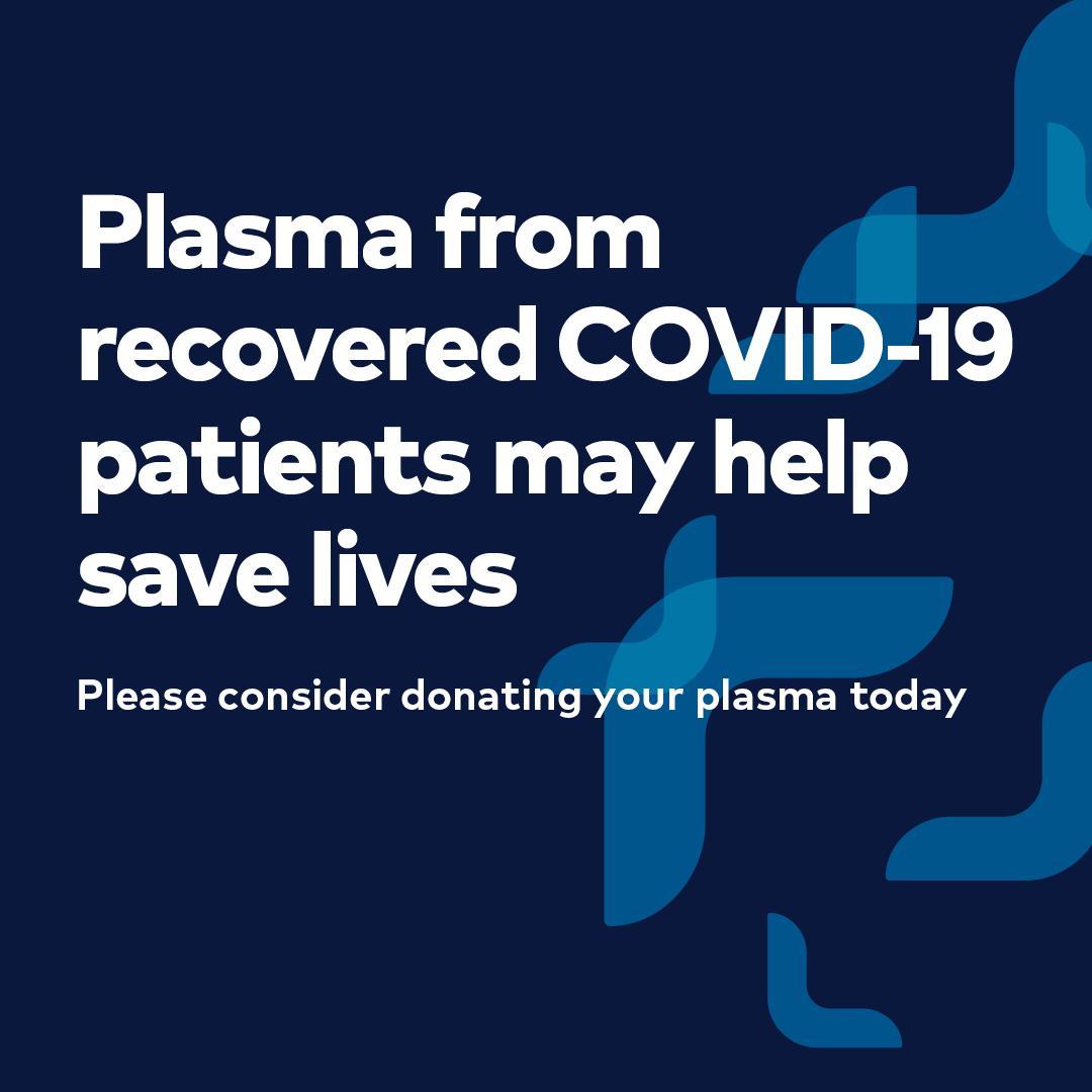 Help us fight the global #COVID19 pandemic. Part of <a href="/HCAhealthcare/">HCA Healthcare</a>, we're taking part in a national treatment study using plasma from recovered COVID-19 patients that may help critically ill patients fight the virus. See if you can donate, call 833-582-1971.  
#ImproveMoreLives
