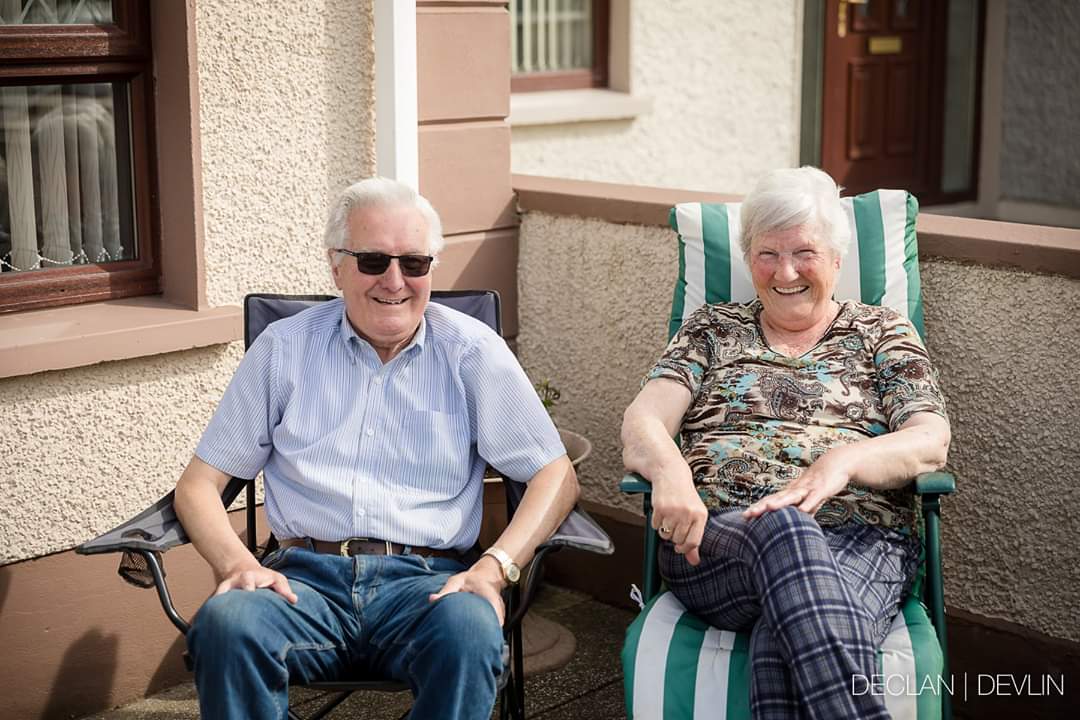 devlin_declan's tweet photo. Stephen and Kay McDaid looking forward to seeing their grandchildren after the restrictions are lifted. 

@CulturalCentre 

#letterkennyportrait #COVID19ireland https://t.co/ddlrxDdSLi