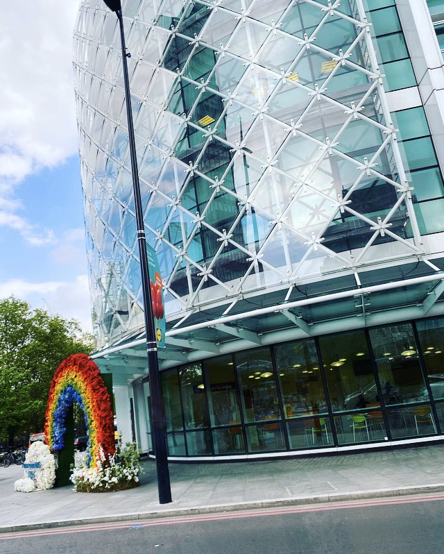 Spotted this flower rainbow leaving UCLH with Wilfred last week 🌈

Clapping again for our fantastic carers tonight. 👏👏👏👏👏👏