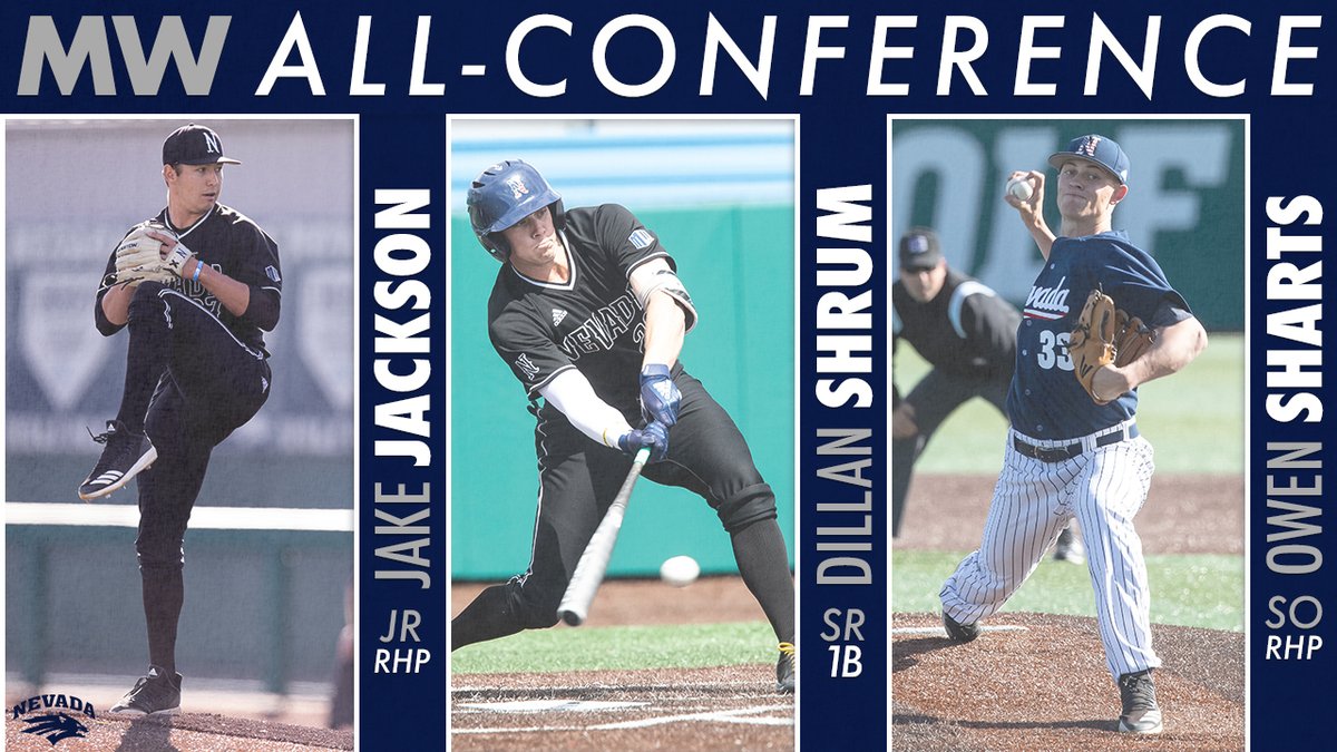 Congratulations to Jackson, Shrum and Sharts for earning All-Mountain West honors!

DETAILS:bit.ly/2WAlQxn

#BattleBorn