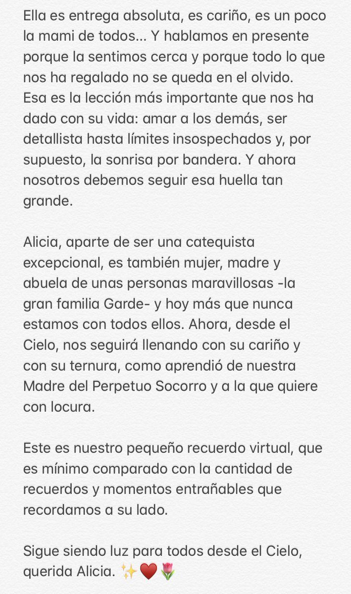 SRparroquia's tweet photo. Nuestra querida Alicia ya está en el Cielo ♥️✨ https://t.co/5DdgVWZprh