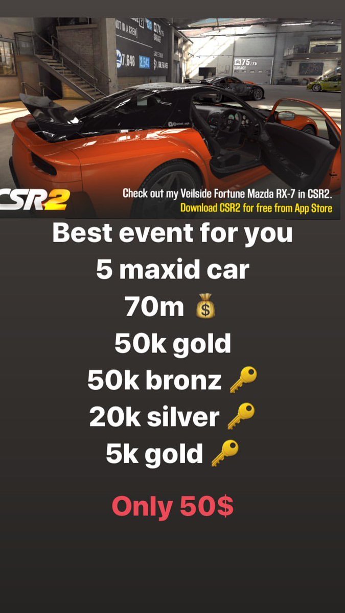 csr2_mod's tweet image. Direct me for best event ... and offers 
#csr2
#CSRRacing 
#csr2mod