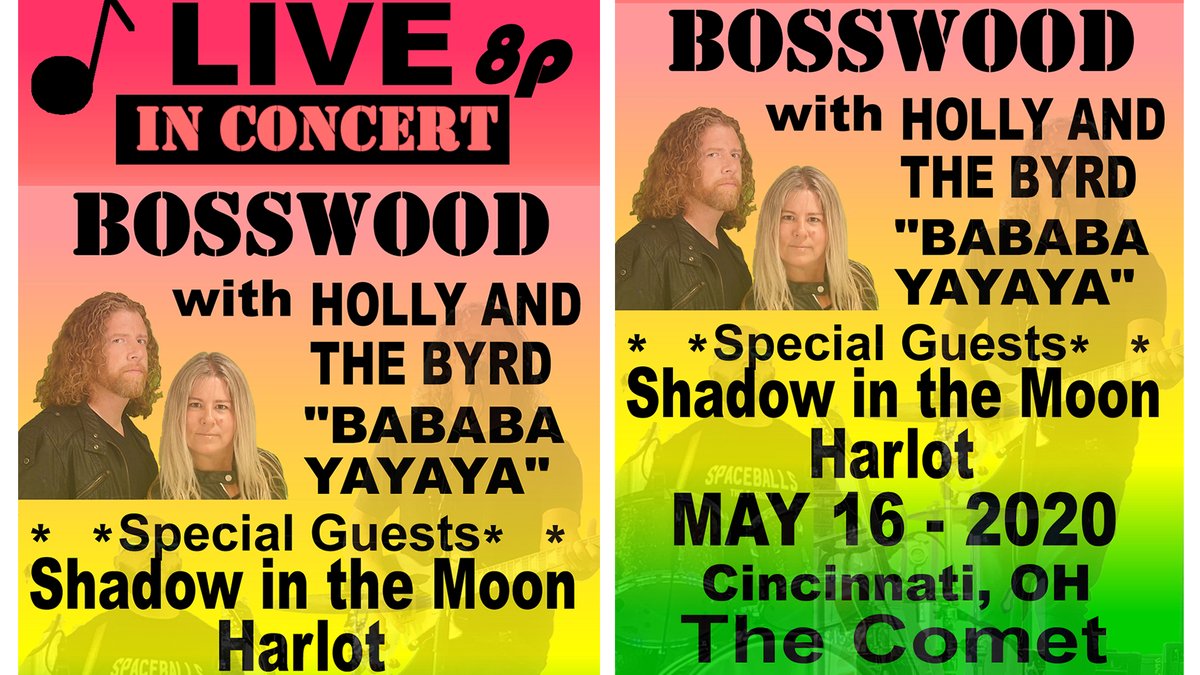 HollyOlsenMusic's tweet photo. #LiveShows Indy 5/14 Cancelled to Rechedule, Cincy 5/16 TBA #Live #Concert @Cometbar #CometBar #TheComet #Bosswood #HollyandtheByrd #iTunes #Facebook #Reverbnation #Spotify #PunkRock #Punk #rocknroll #surfpunk #surfrock #surf #collegeradio #Band #itunesUK #punksurf #PunkRockers https://t.co/ycijqCPt2S