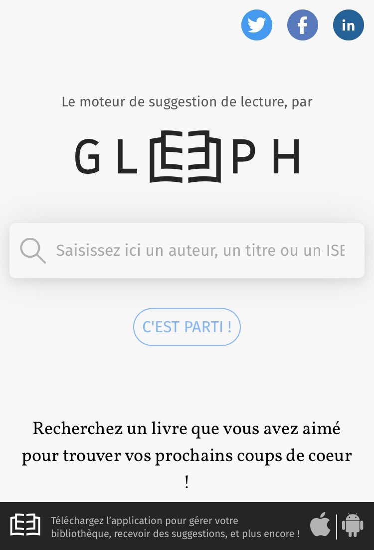 KhalilMOUNA's tweet photo. Le moteur de suggestion de livre créé par Gleeph est en ligne ! À partir d’un seul livre que vous avez aimé, le moteur vous suggère plusieurs lectures ; testez la pertinence des suggestions ! 😊https://t.co/avDxWS1VA2 https://t.co/Y9SQ2xvwl2