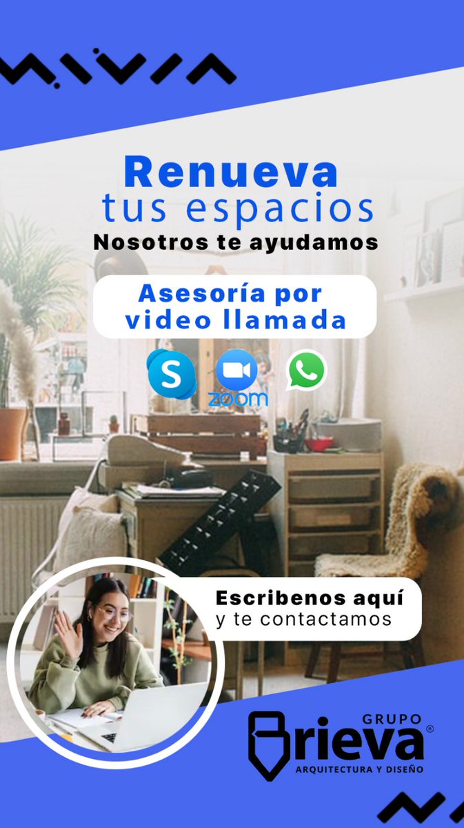 BrievaGrupo's tweet photo. #TeAsesoramos   por video llamada. #TransformamosTusEspacios 
Nuestro compromiso con nuestros clientes se mantiene
#CuidaremosNuestroEquipoHumano

#QuedateEnCasa https://t.co/I2gxfiMiGx