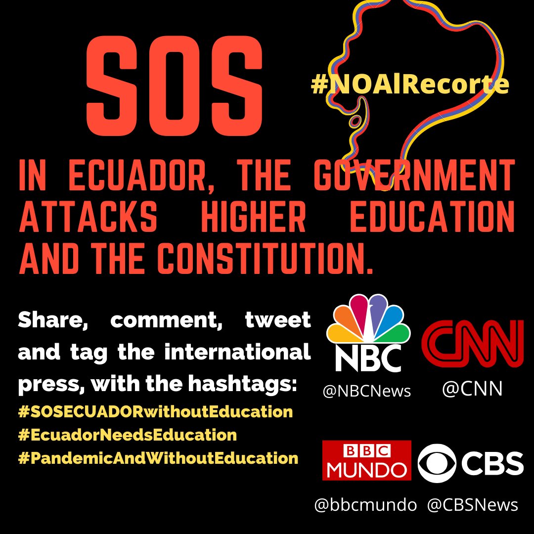 IkiamSe's tweet photo. Desde la campaña #NOAlRecorte, nos unimos a esta propuesta nacional. Comparte y comenta para que los distintos medios internacionales vean nuestra problemática. 
@CNNEE @teleSURtv @RT_America @publico_es @NBCNews @CNN @bbcmundo @CBSNews @Tg1Raiofficial @RaiNews @Corriere @TgLa7 https://t.co/APiJrkYiqs