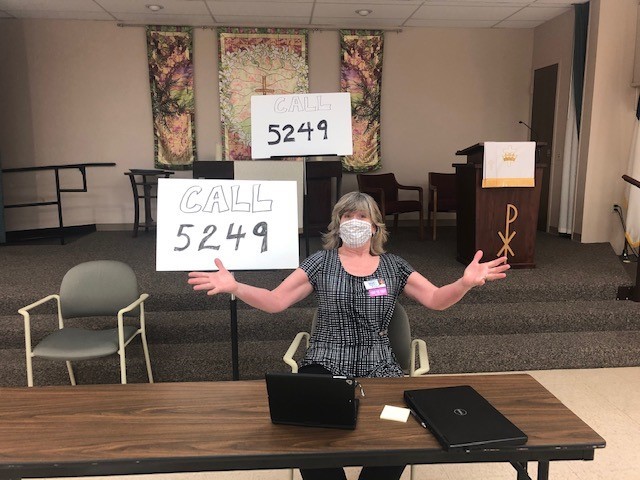PhoebeMinistry's tweet photo. Every day, we're reminded of how thankful we are for Joan Wickel and the rest of the Phoebe Team. Thanks to Joan, residents have been able to connect with their families via video calling and have joined in on several fun virtual events she has planned. #PhoebeHeroes https://t.co/KjAJ4nkTnm
