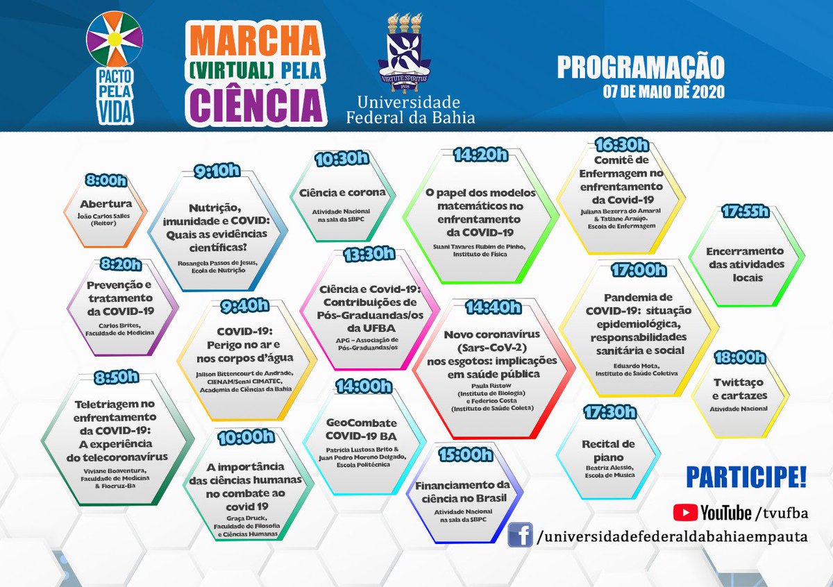 gauboechat's tweet photo. #MarchaVirtualPelaCiência #FiqueEmCasacomACiencia #paCTopelavida #UFBA https://t.co/QBqAL8Dxju