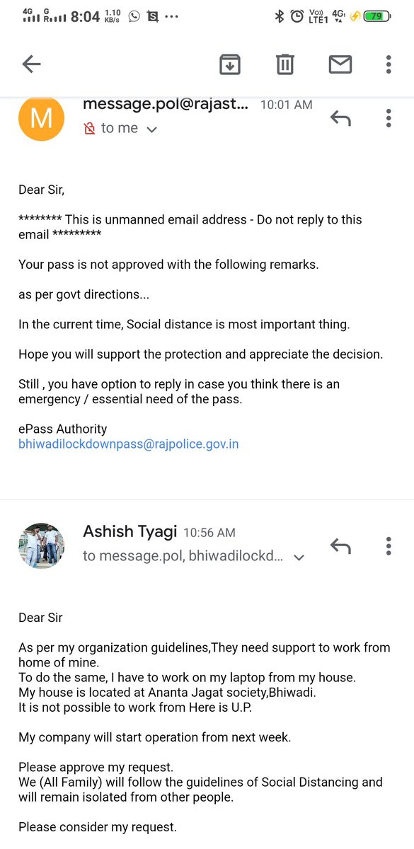 erashishtyagi's tweet photo. @UPGovt @ChiefSecyUP @CMOfficeUP 
@BagpatDm @PIB_India @DIPRRajasthan @PoliceRajasthan @ashokgehlot51 @HMOIndia 
Anyone of the official can support me to reach my home.
I am now frustrated by requesting from govt. of Raj.
Please please please...Help us to reach at our home. https://t.co/qv4FrzHoxv