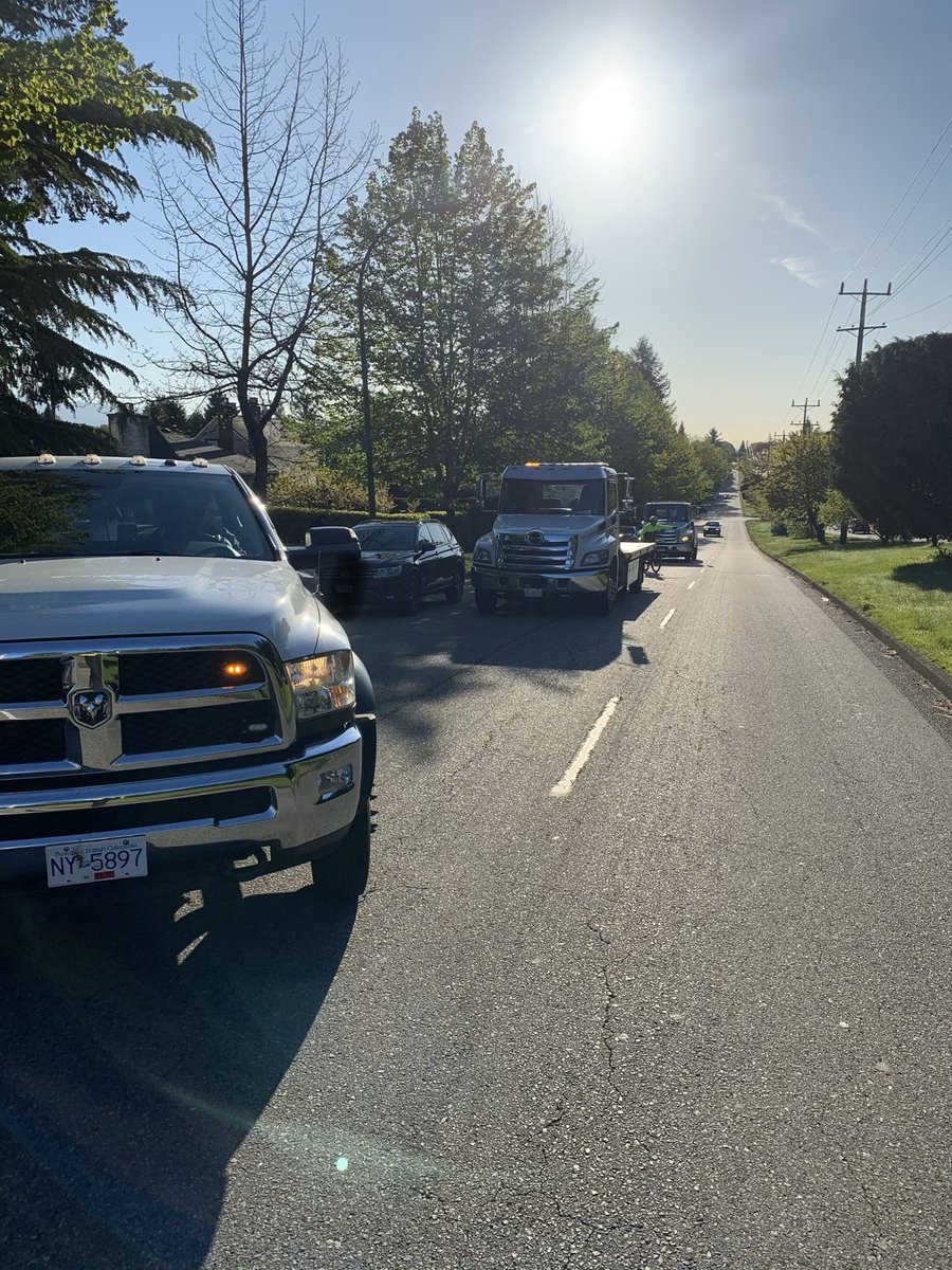 Beautiful morning for enforcement! 3 tow trucks for 3 excessive speeders...98, 100 and 107 all in a 50 km residential area! #SlowDown @ChiefPalmer <a href="/VPDTrafficUnit/">VPD Traffic Section</a> <a href="/Eandersen1507/">Earl Andersen</a> <a href="/VancouverPD/">Vancouver Police</a>
