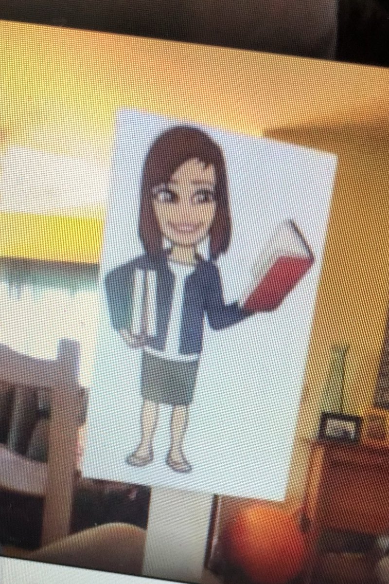 theogmisskrause's tweet photo. There were 6 Miss Krause’s in my meeting this morning. Every student in my literature circle showed up holding Flat Miss Krause. Today is Day E for ABC countdown so they got to open their envelopes with this cartoon me inside. I cannot stop laughing! #thisisdistancelearning https://t.co/zJvFzEkfOo