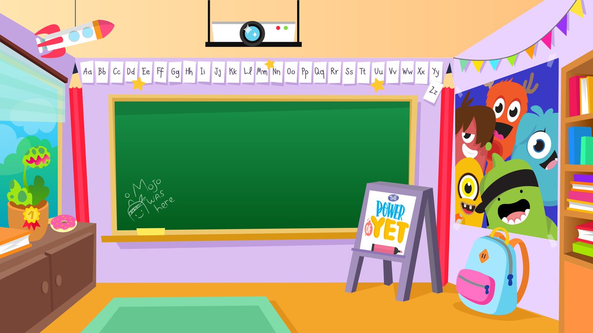 ClassDojo's tweet photo. This #TeacherAppreciationWeek we wanted to share some virtual gifts with our favorite people 🎁 You bring your classroom community together even when you're apart. Here's a video background to brighten your classroom, wherever it may be 🤗 #remotelearning 
https://t.co/zsjsnHwBHR https://t.co/SAd3ba0FtQ