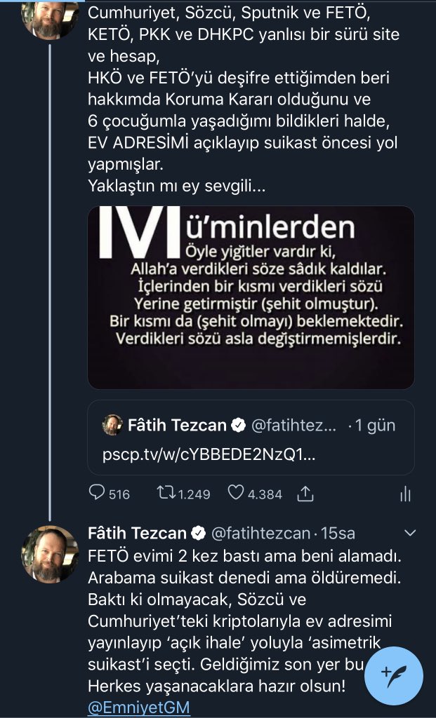 fatihtezcan's tweet photo. Sayın Cumhurbaşkanım;
Bu emaili sansürsüz yayınladığım için zâtınızdan ve kamuoyundan özür dilerim.
Yayınlama sebebim, Kemal Atatürk’ün Türk Gençliği’ni ne hâle soktuğunu ve Kemalist Terör Örgütü’nün ne durumda olduğunu zâtınıza iletmektir.
Tensibinize!
Saygılarımla.
@tcbestepe https://t.co/MUFF4Yzwec