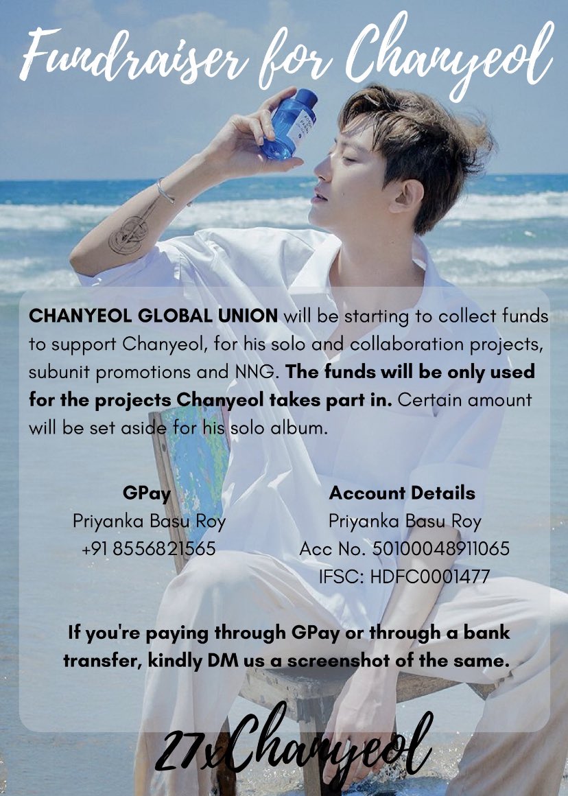  𝗜𝗳 𝘆𝗼𝘂 𝗱𝗼 𝗻𝗼𝘁 𝗵𝗮𝘃𝗲 𝗣𝗮𝘆𝗣𝗮𝗹If you don’t have a PayPal account, we can help you purchase a Melon account or passes. Our details are in the poster  We will start taking orders from 8th May until 11th May 1PM IST ONLY.  #CHANYEOL  @weareoneEXO