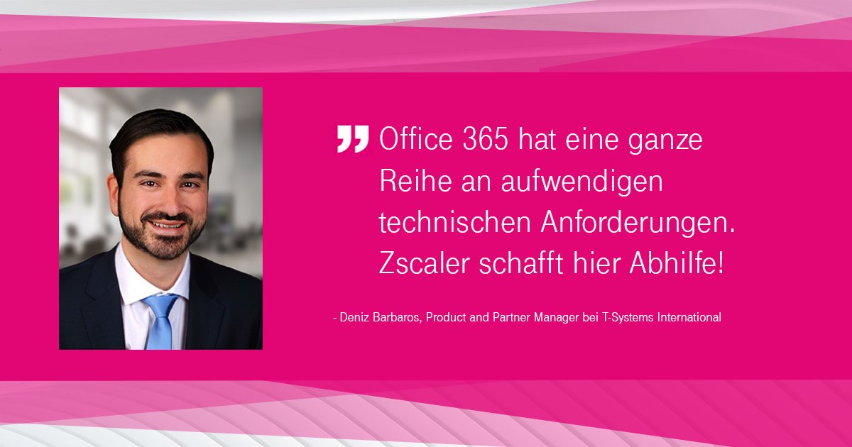 tsystemsat's tweet photo. „Office 365 hat eine ganze Reihe an aufwendigen technischen Anforderungen. Zscaler schafft hier Abhilfe.“ Sie möchten mehr von unserem Experten Deniz Barbaros erfahren? Dann melden Sie sich gleich zum Webinar am 14.5. an: https://t.co/u1rcR20b4k https://t.co/y7C9fc83Og