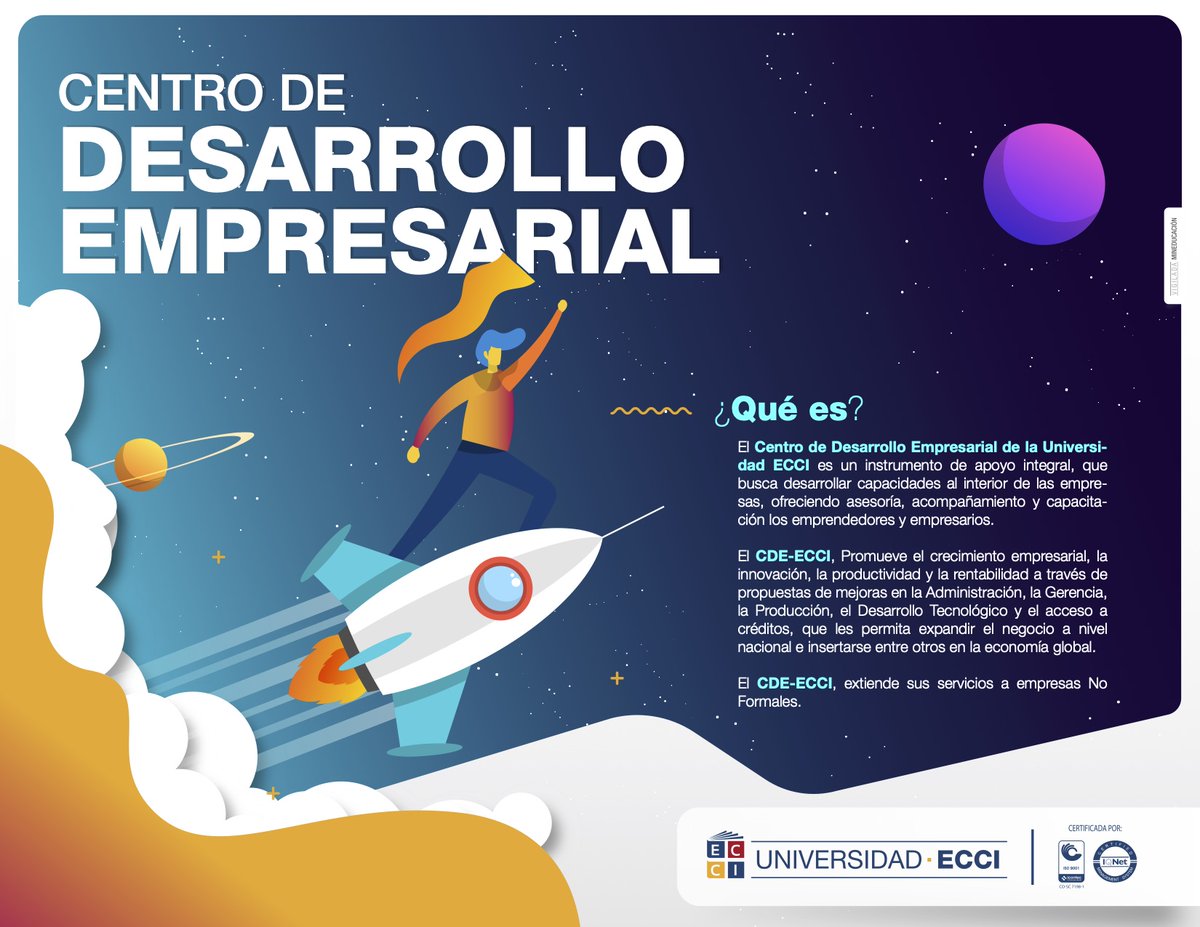 EcciVirtual's tweet photo. Conoce más sobre el Centro de Desarrollo Empresarial de la Universidad ECCI. https://t.co/8WO50jdiYW