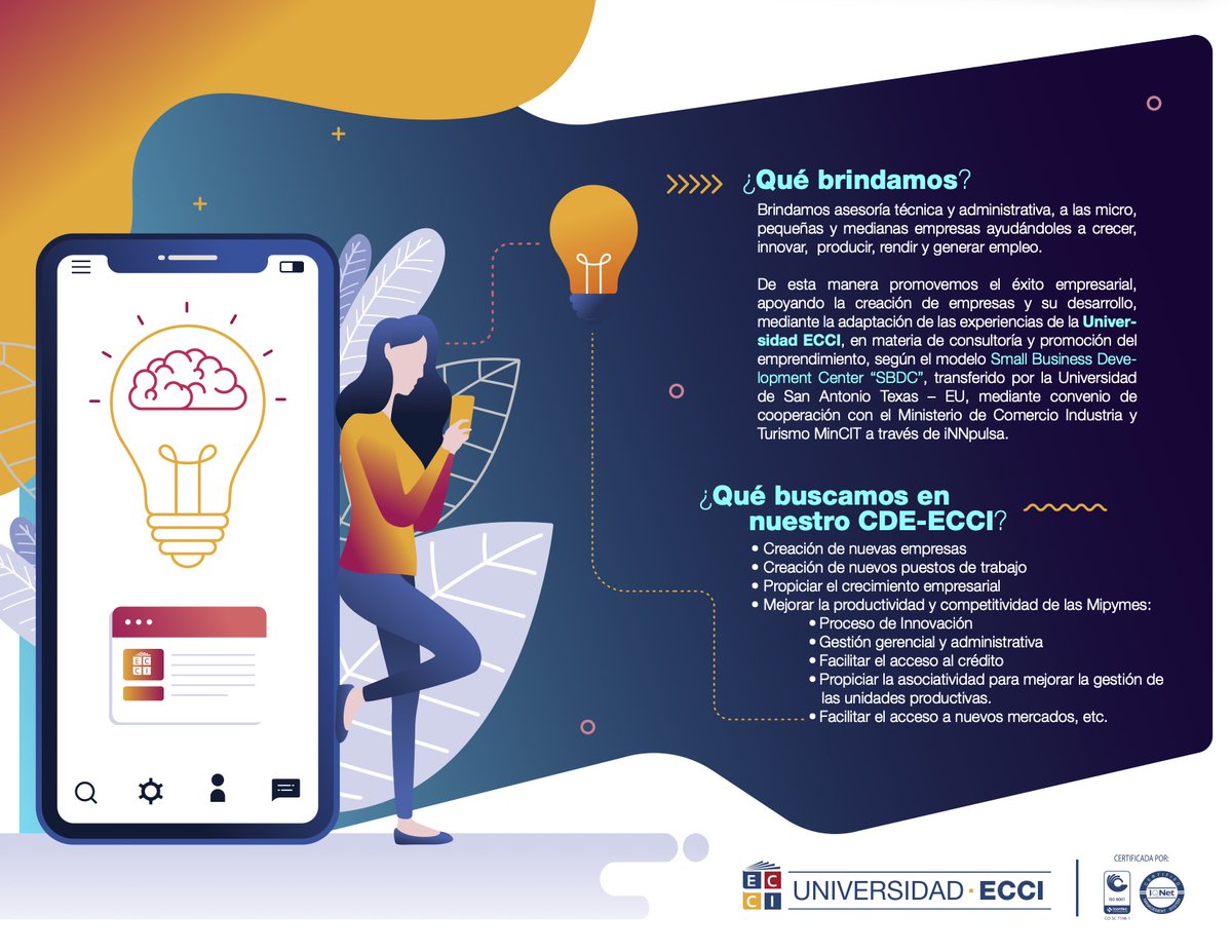 EcciVirtual's tweet photo. Conoce más sobre el Centro de Desarrollo Empresarial de la Universidad ECCI. https://t.co/8WO50jdiYW