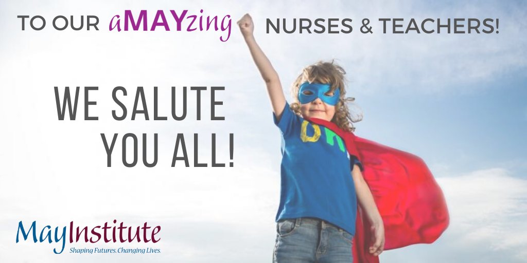 mayinstitute's tweet photo. It’s #NationalNursesWeek and #TeacherAppreciationWeek. 2 groups of people who make the world a better place every single day, and who are vital to our work – today, this week, during this pandemic, and all the time. thank you from the bottom of our 💕 for your work! #covid19 https://t.co/EB3h2sReNP