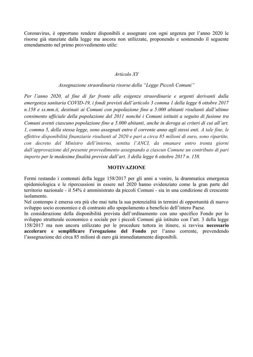 AnciLiguria's tweet photo. #PiccoliComuni, il coordinatore nazionale @comuni_anci #MassimoCastelli:
“Come Anci abbiamo proposto un emendamento per sbloccare per il 2020 tutte le risorse disponibili per favorire sviluppo e combattere lo #spopolamento".
Il comunicato ➡️ https://t.co/sPoRepgGIk https://t.co/VMVmfmF6CD