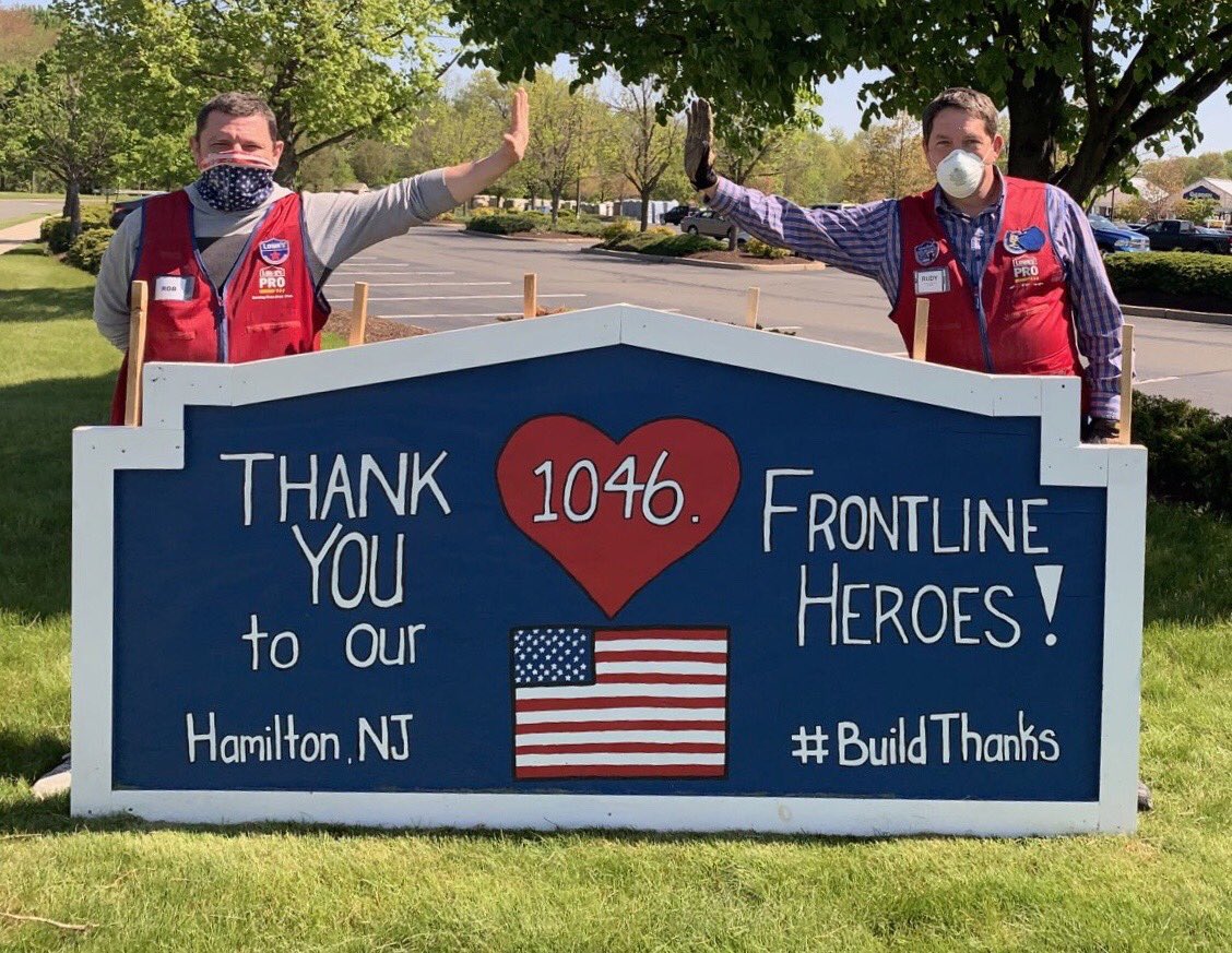 Lowe’s of Hamilton, NJ would like to thank all of our Front Line Hero’s for all the love and sacrifice you show to so many in need at this unprecedented moment. Know that we will always be here for you. #LowesOfHamiltonNJ