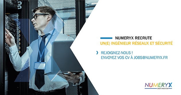 numeryx's tweet photo. 📢C’est le moment ou jamais de découvrir d’autres perspectives pour votre carrière ! #Numeryx Recrute un/une Ingénieur Réseaux et Sécurité.
Pour plus de détails sur le poste, cliquez ici : https://t.co/lQMwxutYWR
#Réseau #WAN #Sécurité #cloudsecurity https://t.co/L8Pc5pH5fz