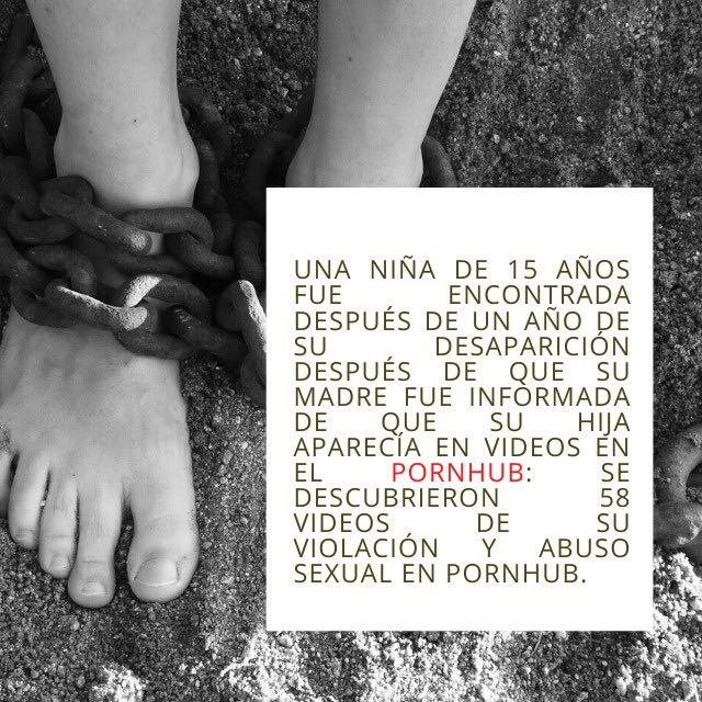 Safe_Space_4's tweet photo. Es momento de unirnos y parar con esta red. 
Link de la recolección de firmas para eliminar Pornhub en nuestro bio. https://t.co/k8WHPObIEG
