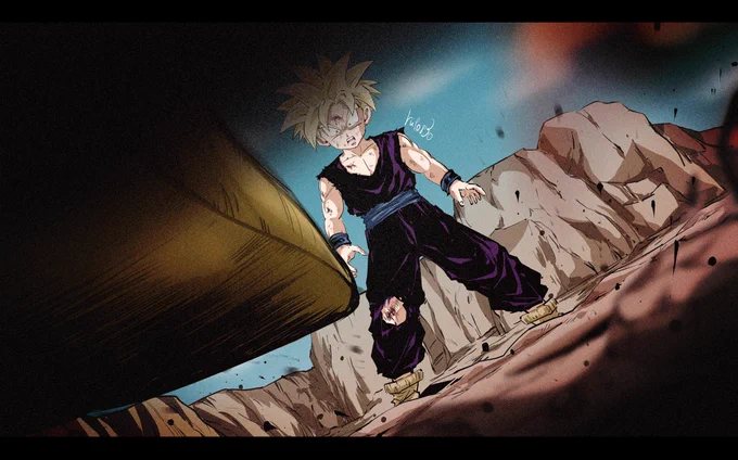 「頼んだぞ・・・」
16号目線
#ドラゴンボール 
#悟飯の日 