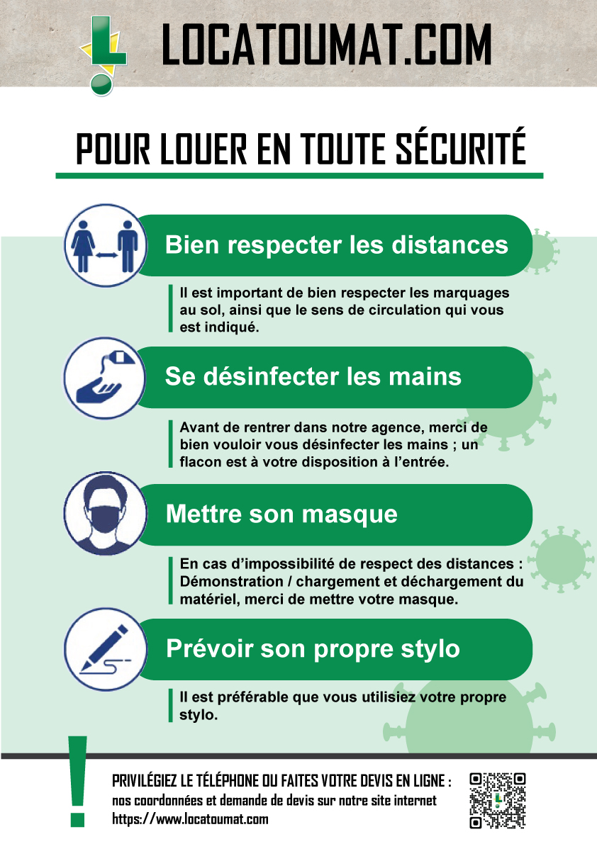 locatoumat's tweet photo. Le 11 mai se prépare...! pour que tout se déroule bien en agence, merci de respecter strictement les consignes.

#ActeurDeVosChantiers #locatoumat #location #btp #materiel #chantier #travaux #batiment #bricolage #epi #securite #engin #espacesverts #elevation #covid19 https://t.co/DhicEVJoo4