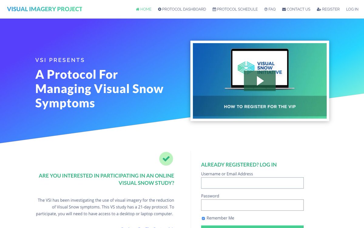 VisualSnowInit's tweet photo. Today’s the day!! 💻🧠👁 The #VSI is excited to announce the release of the Visual Imagery Project (VIP), a 21-day online protocol designed to reduce #VisualSnow symptoms via custom created visual imagery. REGISTER NOW to begin your 21-day protocol at https://t.co/rKgREPaQ1B https://t.co/oFivinlTx7