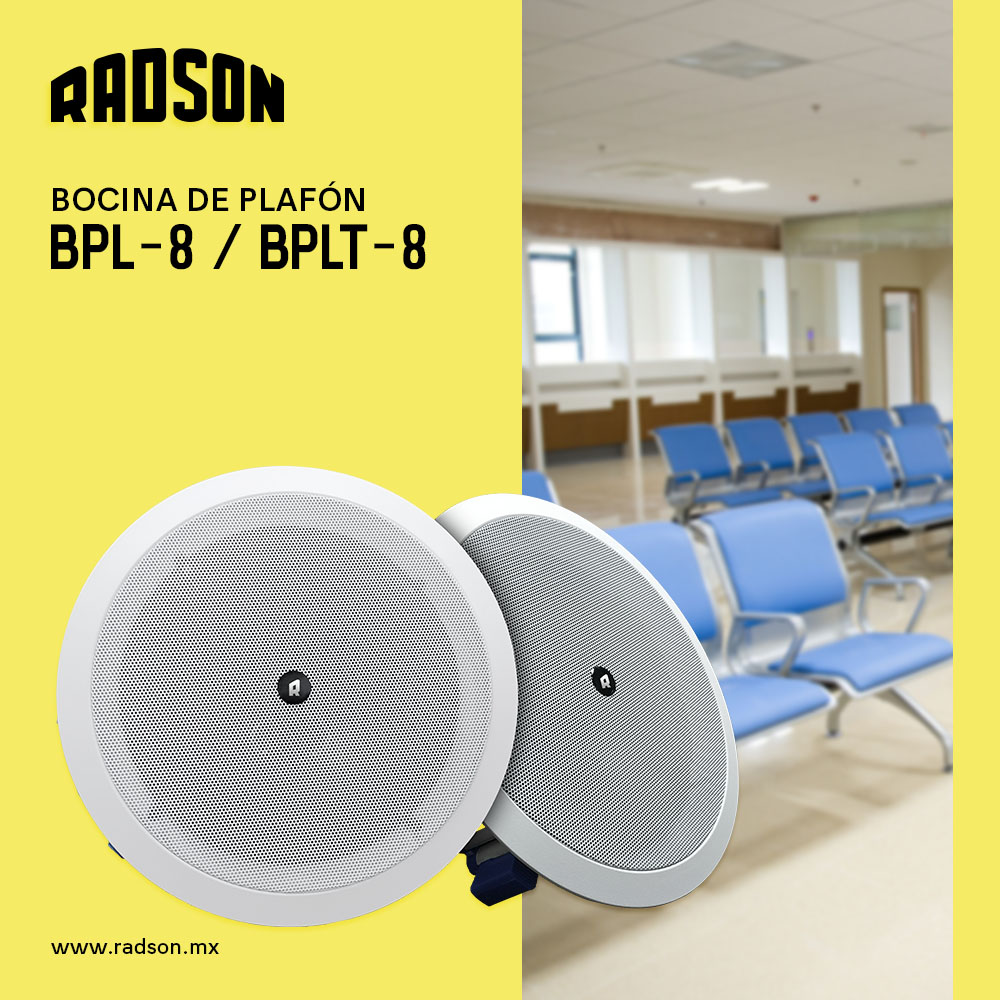 RadsonAudio's tweet image. BOCINA DE PLAFÓN  RADSON BPL-8 / BPLT-8
Ideal para hospitales, bancos y oficinas
Entra a radson.mx compra en línea y descubre nuestro gran sonido
#Radson #AudioProfesional #QueSeEscuche #BocinaDePlafón #Sonorización