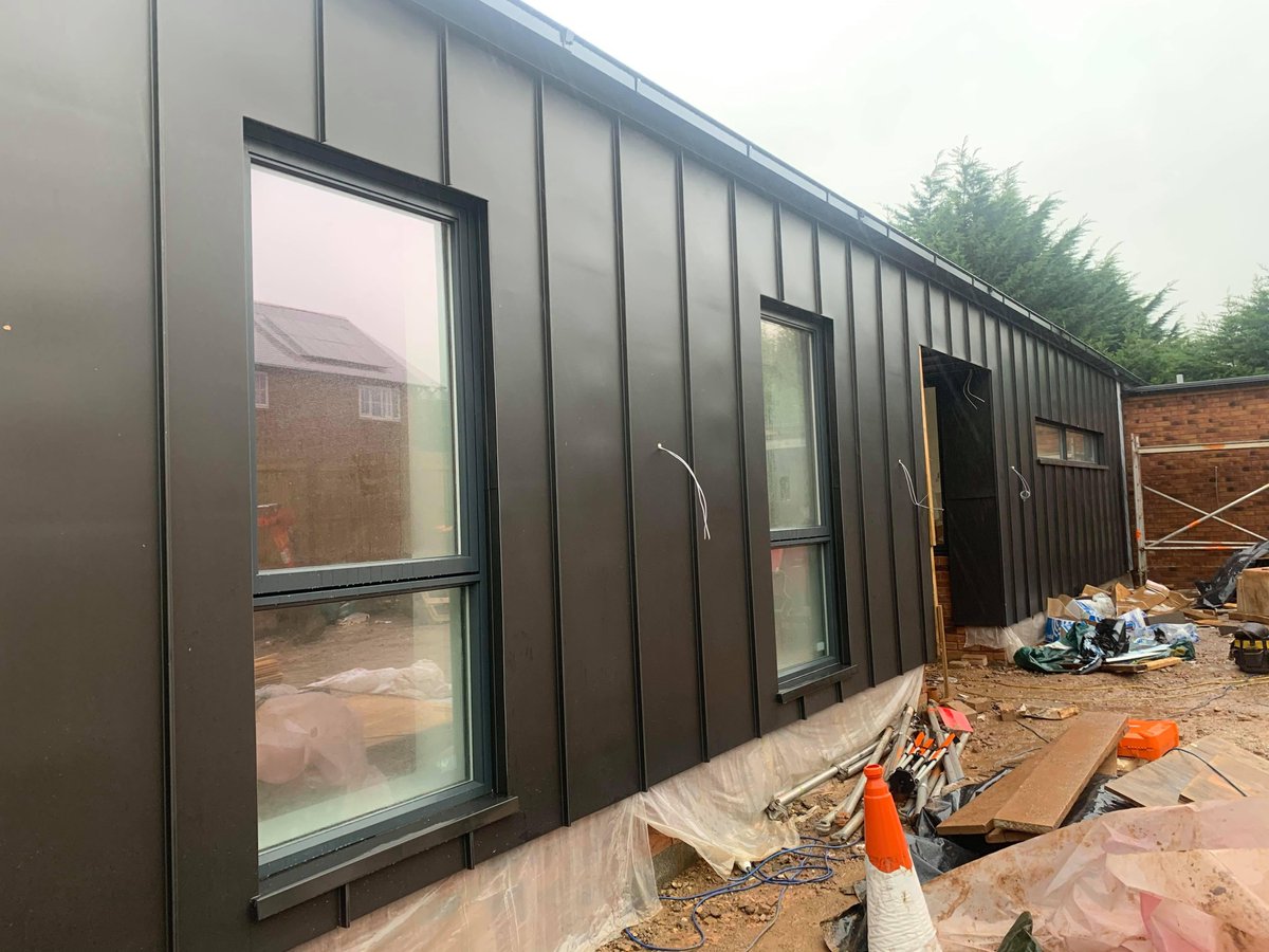 We can't get enough of this job in Bishopsteignton. Roof in VMzinc Anthra. <a href="/tomahawkhomes/">Tomahawk Homes</a> #zincroof #bespokedesign #vmzinc #anthra #devon #roofing #metalroofing