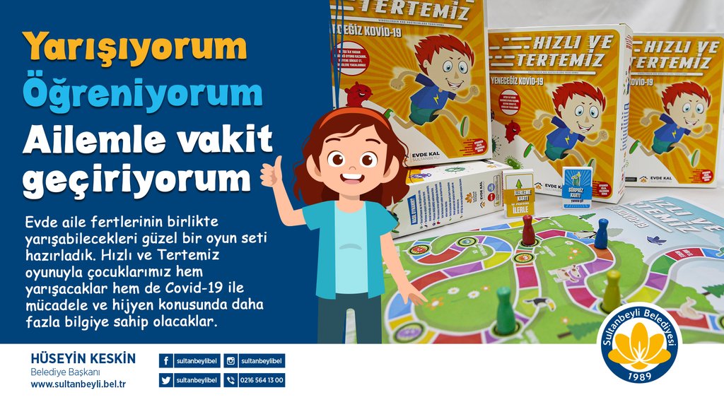 Öğreten, geliştiren ve evinizde ailece yarışabileceğiniz çok güzel bir oyun👨‍👩‍👧‍👦

#HızlıveTertemiz

Ben de istiyorum diyorsan retweet yapman yeterli!

Eğlenceli biçimde yarışmak, Kovid-19 ve hijyen konusunda bilgini artırmak için bu tweti paylaş ve KAZAN👍