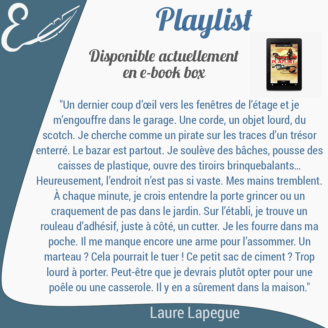 🤓 EXTRAIT 🤓Playlist - Laure Lapegue 🎧 <a href="/laurelapegue/">LAURE LAPEGUE</a> 
Suspense du premier au dernier mot ! Laissez-vous embarquer dans ce road trip à l'américaine complètement fou que vous ne pourrez plus lâcher !
Nous adorons toujours autant la plume de Laure Lapegue !
#ebook #lecture #polar