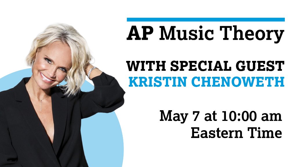 CollegeBoard's tweet image. Three exciting guests are dropping into live AP classes today!

@KChenoweth is joining AP Music Theory: spr.ly/601617x0s
@rblancopoet is joining #APLit: spr.ly/601717x0t
@melindagates is joining AP Computer Science A: spr.ly/601917x0v

#APMasterClass