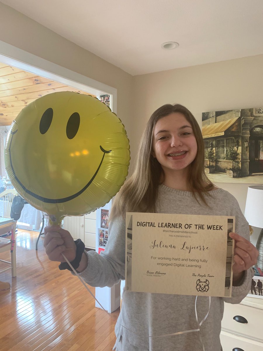 JosephPalazzo's tweet photo. Birchwood’s “Distance Learners Of The Week” ⁦@joegoho⁩  ⁦@NPAsstSupt⁩ https://t.co/ULJzde2vHY