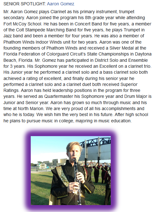 nmhs_music's tweet photo. Senior Spotlight 5/7/2020
Aaron Gomez
#Classof2020 #Seniors #ColtsinMusic #SeniorSpotlight
@nmarion_high @KinardsConnect1 @OcalaPreps @OcalaStarBanner @wkmcateer4 @Grantham_Greats
For full post follow the link below:
https://t.co/r8yLEgGpxq https://t.co/6zllRXF80d