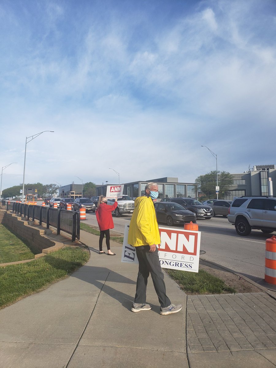 Ann_Ashford's tweet photo. Another day greeting voters with five days to go! Make sure to mail in your ballots ASAP and vote Ann Ashford before May 12! #VoteAnn #ne02 https://t.co/l6DtswYOnW