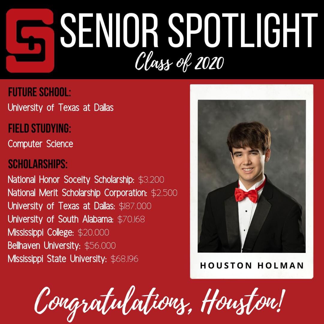 StanislausRocks's tweet photo. ⭐️SENIOR SPOTLIGHT⭐️
Houston Holman will be attending the University of Texas at Dallas and studying computer science! Houston is a National Merit finalist and was recently named a National Honor Society Scholar. Way to go, Houston! #SSCStrong #RockStrong #GoComets https://t.co/1LniogH70Z