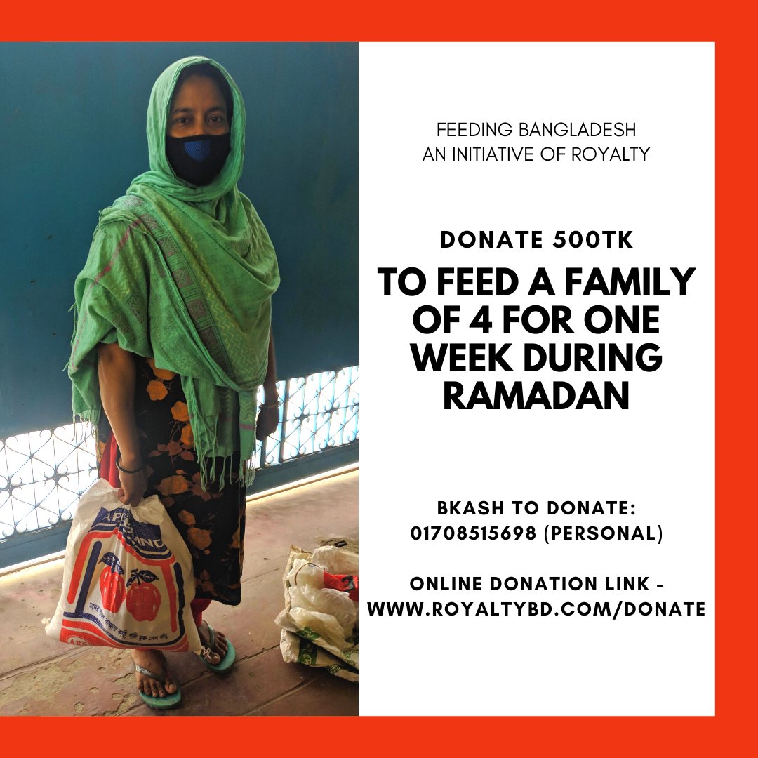 RoyaltyBD's tweet photo. Feeding Bangladesh | An initiative of Royalty

Help the poor to fight the crisis by donating here: https://t.co/cOxI5bn6GD

Our second round of survival bags of one week for four-person which contains Iftar items and grocery items. #feedingbangladesh #royaltybd https://t.co/NfO6qSgjZB