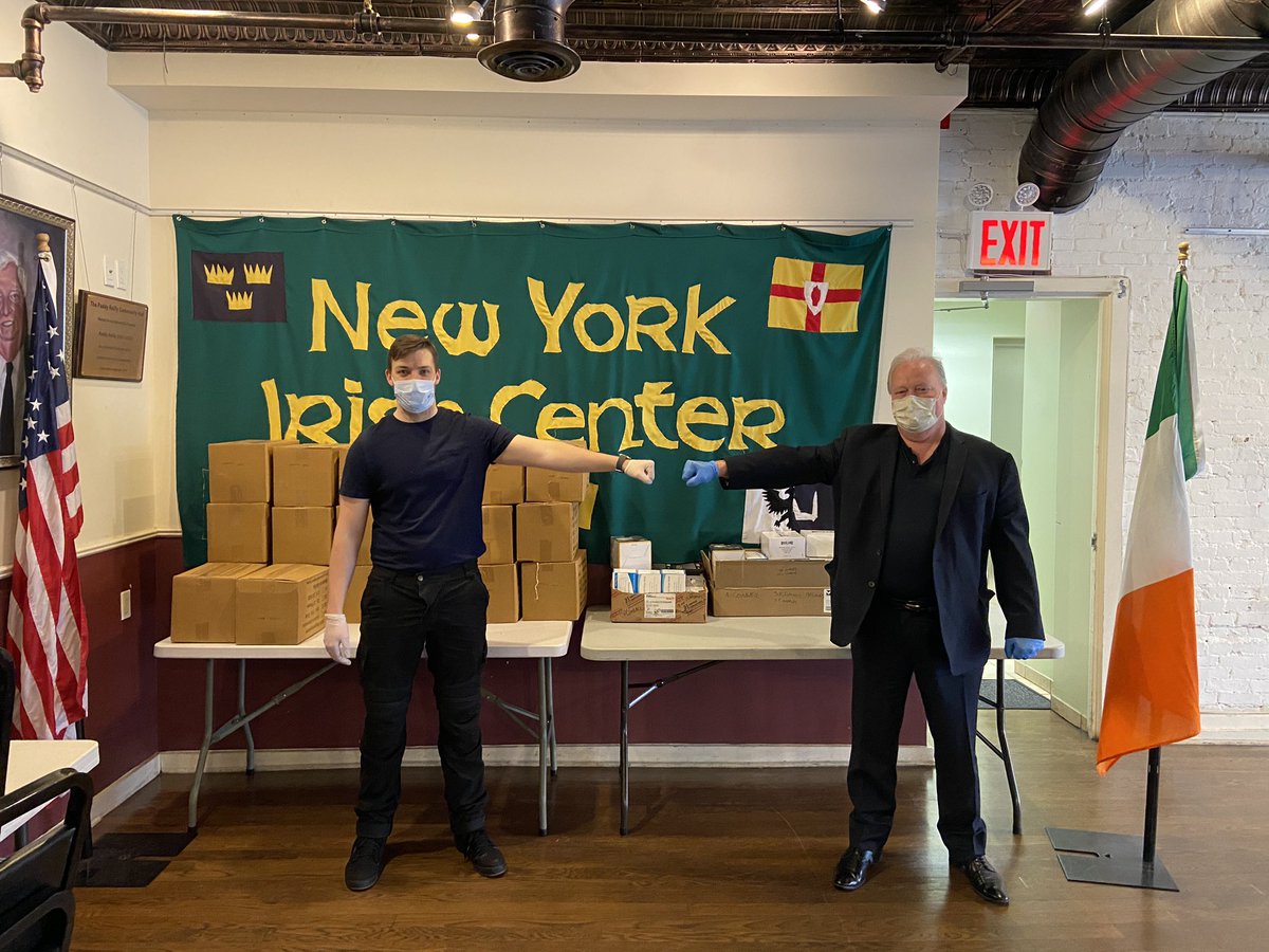 TheMeitheal's tweet photo. #TheMeitheal Week 1: With our Meitheal Committee former led by Brian McCabe we got to work & made a call out for PPE targeting Construction companies with unused PPE while only essential construction was going ahead in NY. We Partnered with @Aisling_Irish & @NYIrishCenter https://t.co/rEcknTFuOf