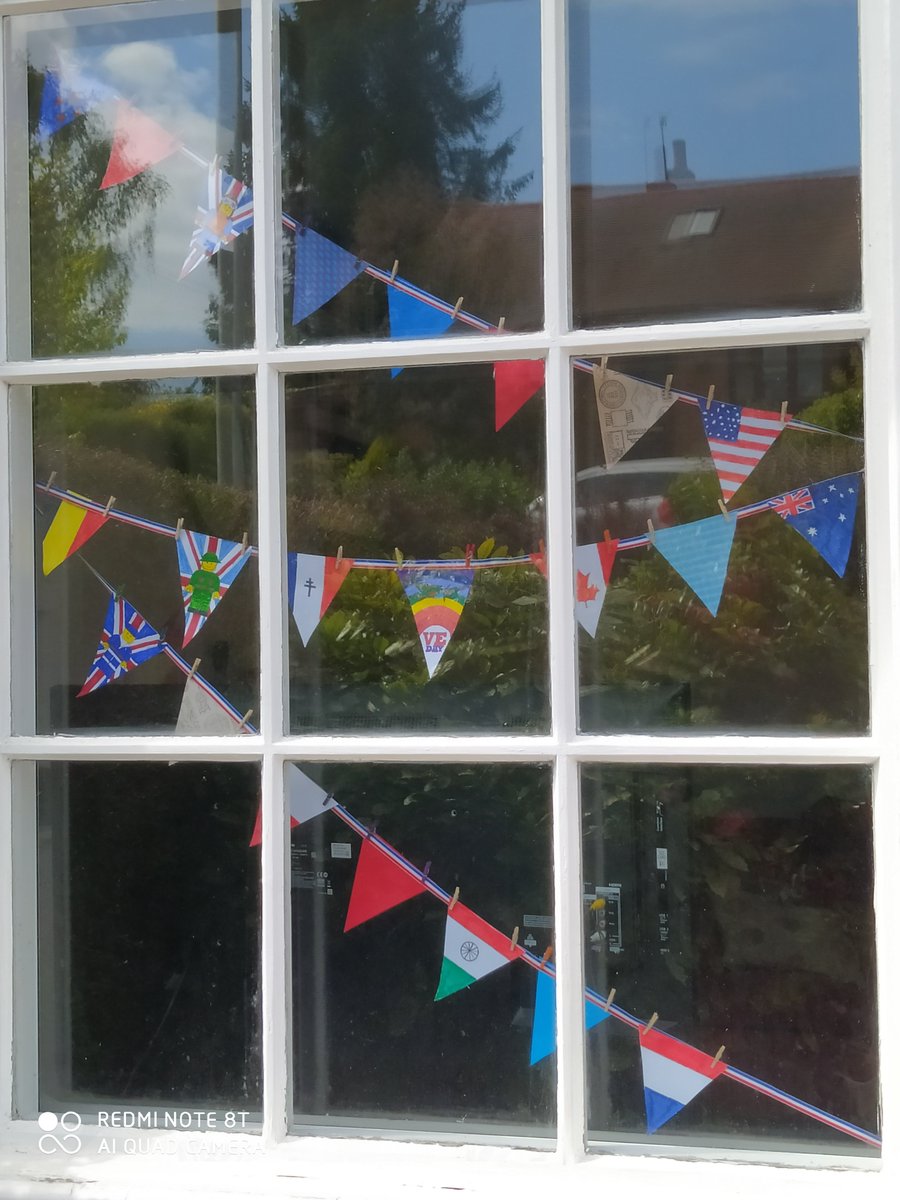 Bunting complete! <a href="/stjohnsmiddle/">St John's CE Middle School Academy</a> . Ben and Noah (7AME and 6KLN) have included flags of some WW2 Allies. I wonder how many you can identify?