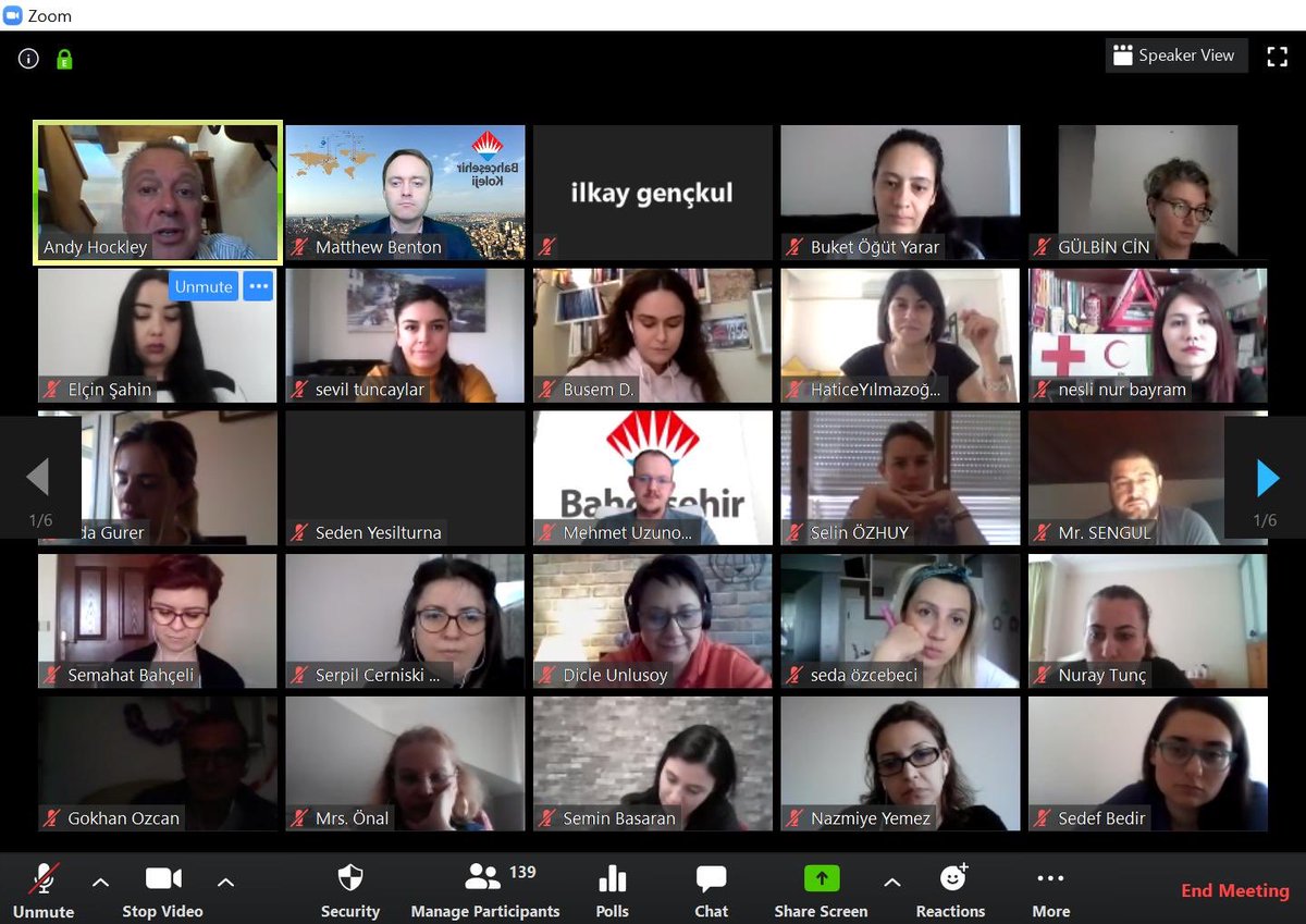 bahcesehir_k12's tweet photo. Türkiye genelindeki İngilizce Zümre Başkanlarımız uzaktan yönetimi konu alan sertifikalı eğitim programı “Remote Management of Teaching Teams” kapsamında; alanında uzman, yönetici eğitmeni Andy Hockley ile eğitime başladı! ✨

#bahçeşehirkoleji 
#uzaktaneğitim https://t.co/Zy8IJlKsAv