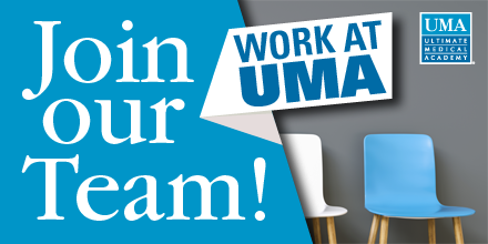 UltimateMedical's tweet photo. We’re always on the lookout for UMA teammates. As UMA focuses on the future, we’re seeking bright, qualified, inspired professionals who share our passion for helping others. If you think you’re a good fit for our school, then view our openings: https://t.co/fJ2UVJXjSF
#WorkAtUMA https://t.co/BjvqvknPGZ